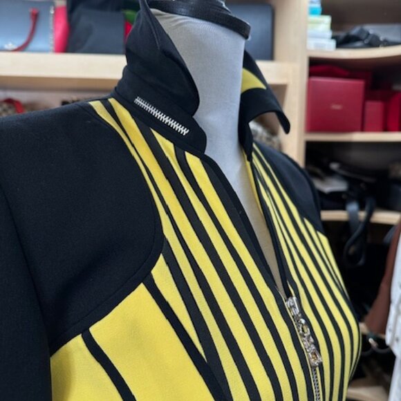 Alberto Makali Striped Yellow/Black Size 2 Jacket - Picture 6 of 8